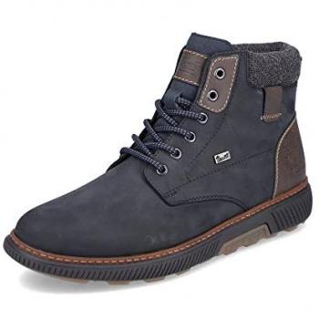 Bottines Rieker B3343-15 – Bleu, Talon Plat, Hauteur Moyenne