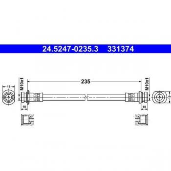 ATE Performance Brake Hose 24524702353