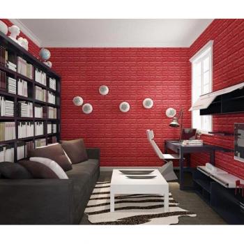 Brique Rouge Flexible Éponge Murale NW56