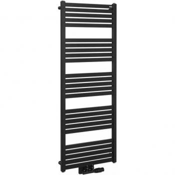 Scaldasalviette Bruckner Grunt 133x50 cm, nero opaco, allacciamento centrale