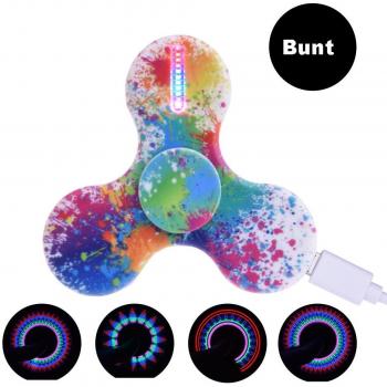 LEEHUR Stress‑Reducer – wiederaufladbarer Finger‑Spinner mit LED‑Effekt