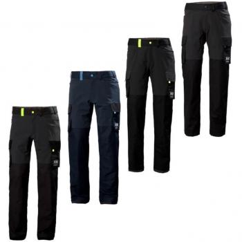 Pantaloni da Lavoro Helly Hansen Oxford 4X Cargo 54 EU in Tonalità Nera-Grigia
