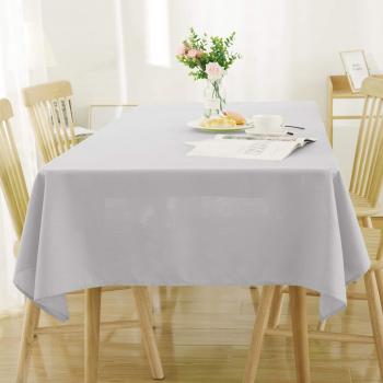 Deconovo Outdoor-Tischdecke mit Lotuseffekt, 140x240 cm – hellgrau