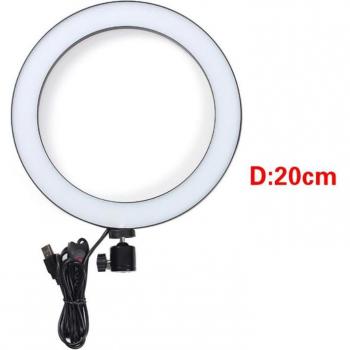 Dimmable 8/10'' Ring Light for Video and Photography with 32CM Stand