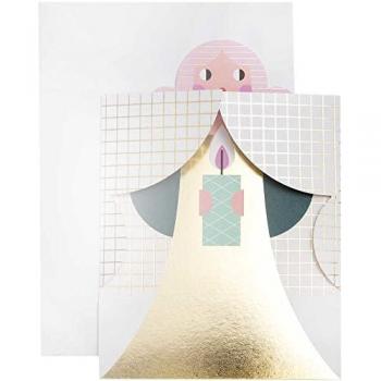 3D‑Karte Weihnachtsflug – Petrol/Pink FSC Mix