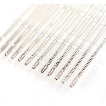 Aiguille à coudre en acier inoxydable avec 12 broches de tailles variées
