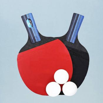 Juego de práctica de ping pong, raqueta de doble textura, perfecto para aprendices, mango largo