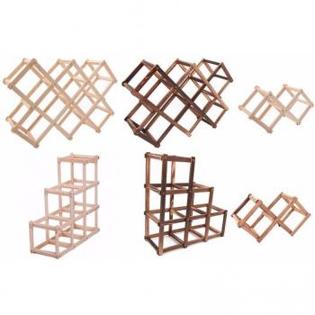 Holz Weinregal 3 Flaschen Organizer