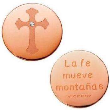 Medallón de Viceroy en acero ip rosa para mujer, diámetro 29 mm, colección Plais VMC0002-09