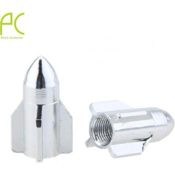 PCycling Aluminium Ventilkappen für Fahrräder, 2 Stück, Schrader Ventil, Staubschutz