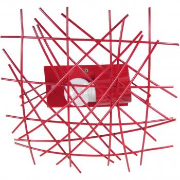 Plafonnier abstrait rouge E27