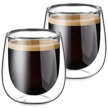 Glastal Double-Walled Glazed Espresso Cups