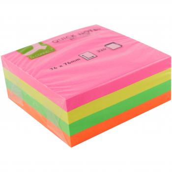 Quick Note Cube in Neon by Q Connect (Size: 75x75mm)