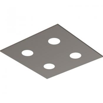 Plafón LUMICOM River Square 4X Metal Rojo Brillante