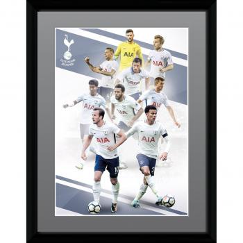 Tottenham Hotspur 17/18 Spieler – Rahmenkunstdruck (30 × 40 cm), Holz, GB Eye Ltd., 52 × 44 × 3 cm