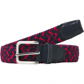 Belt rojo trenzado con acabado marino