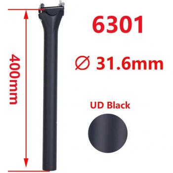 ELITA Poste de Sillín para MTB/Ruta, 27.2-31.6mm, Fibra de Carbono