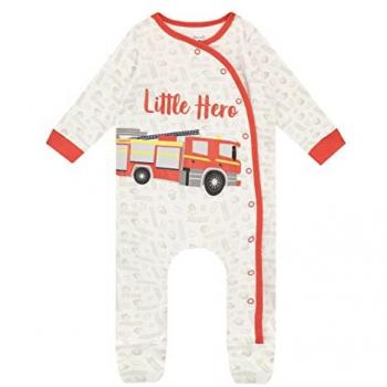 Firefighter Hero Baby Sleepsuit – Grey, 3-6 Months