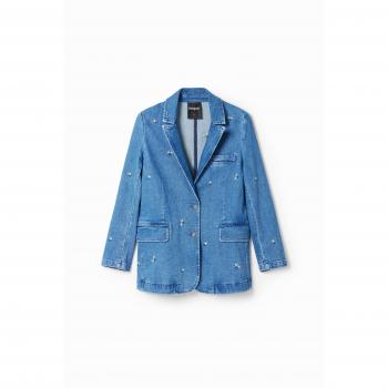 Blazer Denim Fiori Sottile