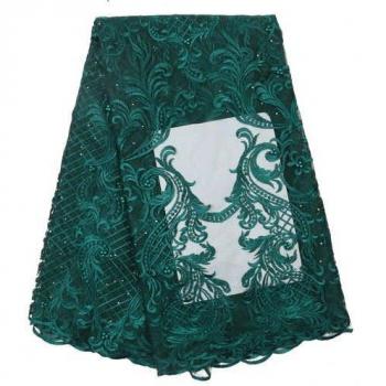 Tissu de Mariage en Dentelle Perlée