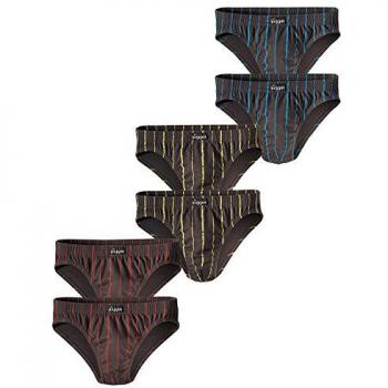 LE JOGGER Baumwoll-Stretch Slips für Herren, 6er Pack, Größe 9