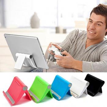 Anti‑Slip Black Foldable Phone/Tablet Desk Stand – Universal Compatibility