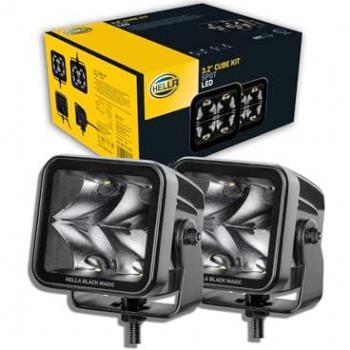 Hella Black Magic LED Work Light Set 12/24V 3.2 3000lm Cube