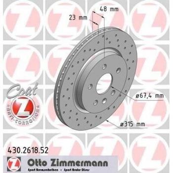 Zimmermann 430.2618.52 Disco freno freni a disco, dischi freno