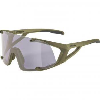 Alpina Hawkeye Q-Lite V Bril met Hydrofobe Coating Olive/Purple Cat.1-3