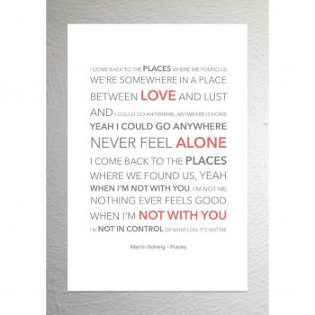 A4 Funky Lyric Art: Places Edition