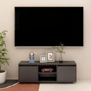 Mueble de tv madera maciza de pino gris 110x30x40 cm Vidaxl Gris