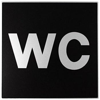 Noir 4280059 Plaque de Porte WC – Europe Design 200 mm