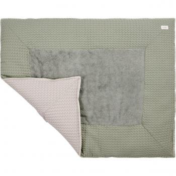 Koeka Amsterdam Boxkleed Wafel Shadow Green Misty Grey 80 x 100 cm