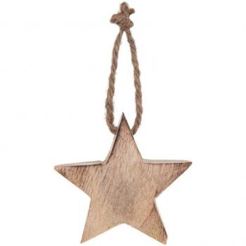 Étoile de Noël en bois à suspendre