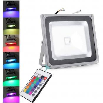 Faro Faretto Led RGB Esterno Giardino 50W