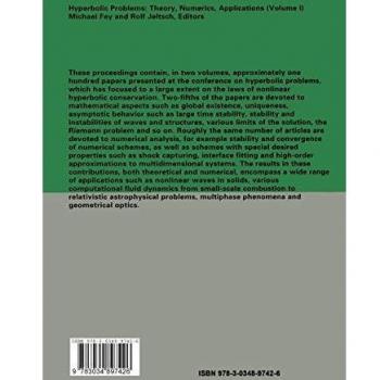 Hyperbolic Problems: Theory, Numerics, Applications: Seventh International Conference In Zürich, February 1998 Volume I