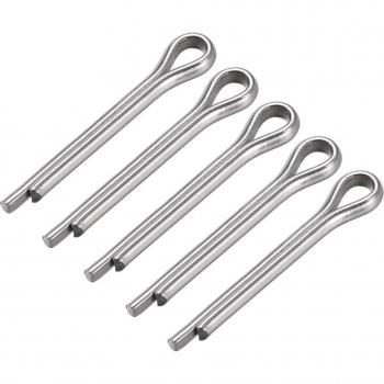 Pasadores Hendidura Dividida 3,6 × 25 mm (5 uds) – Acero Inoxidable 304, tono plateado