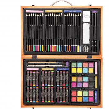 Darice Deluxe 80‑Piece Multi‑Colour Wood Art Collection