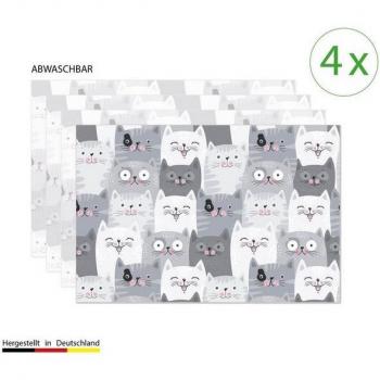 Premium Vinyl Platzset Katzen