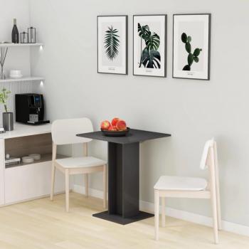 Tavolo Bistrot 60x60x75 cm Truciolato Grigio Lucido