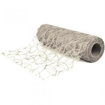 Tissu de table siliceux argent – rouleau 5 m