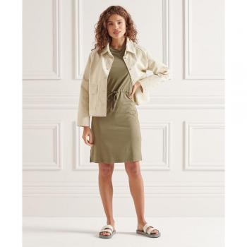 Dames T-shirt met koord jurk Superdry Ecovero