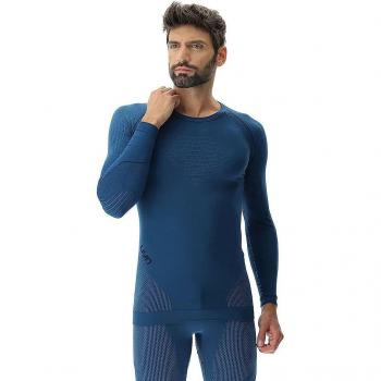 Uyn Atmungsaktives komfortables Herren Baselayer Langarmshirt. Farbe: Blau / Größe: L-XL