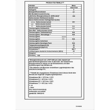 Beko Vrieskist HSA47520