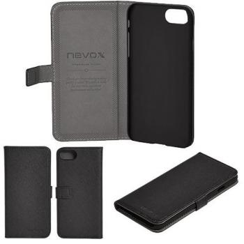 Booktasche iPhone 8 Nevox ORDO in Nero e Grigio