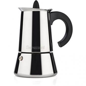 Barazzoni Inox 4 Tazze – Certificato da Accademia Italiana Maestri del Caffè, uso su piani a induzione