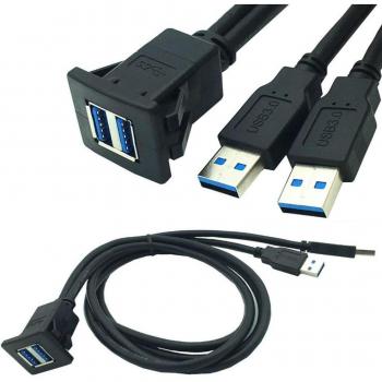 Cable de Extensión USB 3.0 Dual M-F para Camiones y Barcos