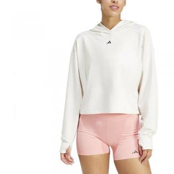 Sudadera Adidas Power Corte Holgado Blanco Mujer