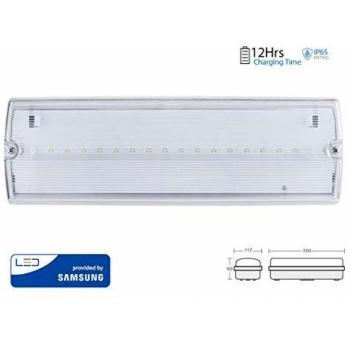 V-TAC Lampada di Emergenza LED 3W 6000K con Certificazione IP65