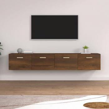 Vidaxl 2-Piece Wall Cabinets Brown Oak 100x36.5x35 cm Engineered Wood